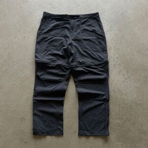 Mountain Hardwear Convertible Pants Mens Size 40 Black Nylon Belted Hiking